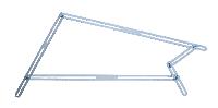 Stair tread template with 13 aluminum rails